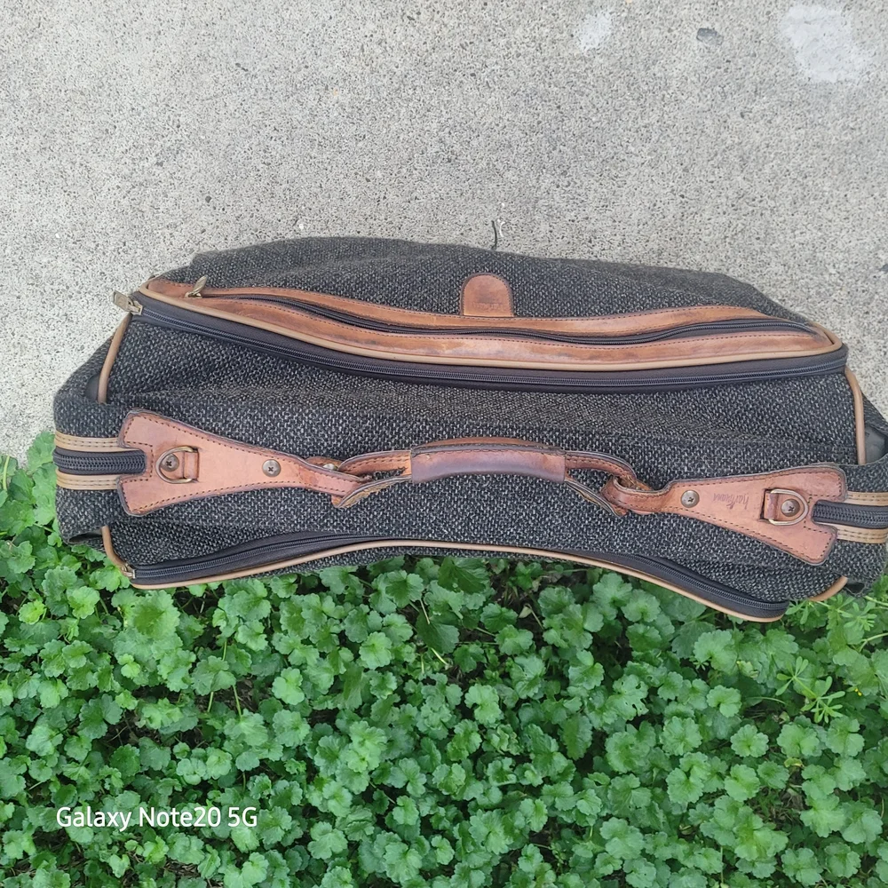 VTG HARTMANN LUGGAGE TWEED LEATHER 22